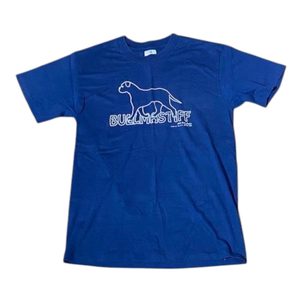 Vintage  1993 Heavyweight‎ 50/50 Medium Bullmastiff T-Shirt Blue A8